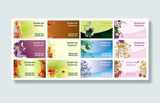 花朵主题卡片模板