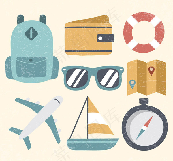 做旧效果旅行元素