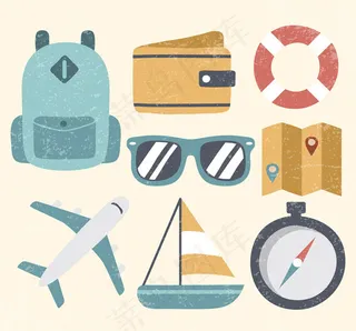 做旧效果旅行元素