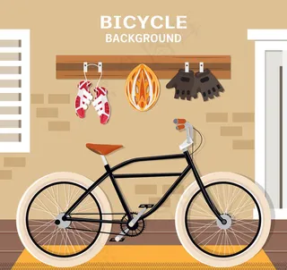 单车和装备矢量