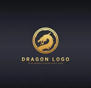 圆形龙头logo