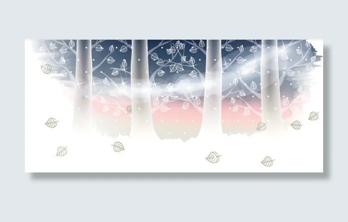 梦幻雪雾森林ai矢量模版下载