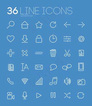 时尚网页图标,免抠元素