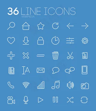 时尚网页图标,免抠元素