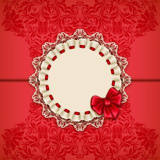 蕾丝蝴蝶结装饰卡