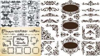 复古怀旧花纹边框