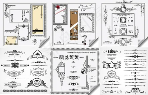 花边边角纹边框