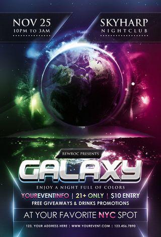 欧美风格酒吧海报