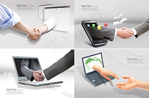 商务科技PSD,背景元素