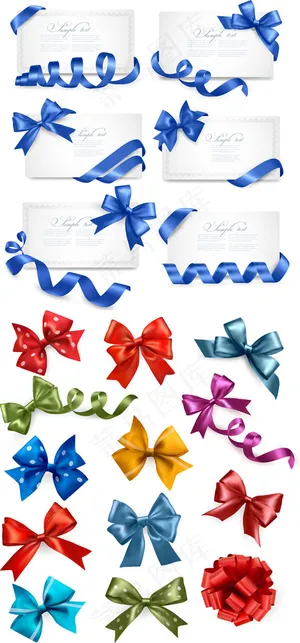 彩带卡片蝴蝶结 彩带卡片蝴蝶结