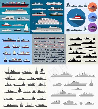 航海轮船矢量