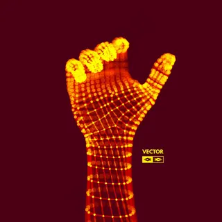 3D发光粒子手势