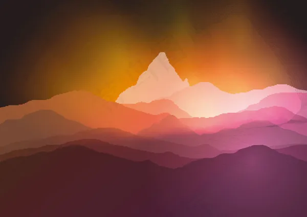 抽象风景绘画eps,ai矢量模版下载
