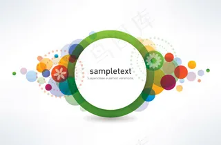 多彩圆形矢量