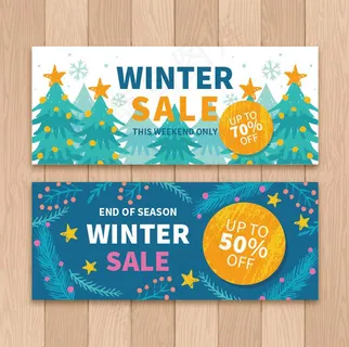 冬季折扣促销横幅