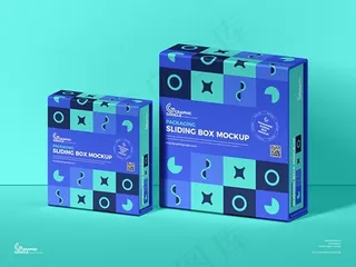 免费滑动包装盒样机