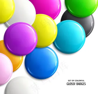 立体光泽胸针徽章