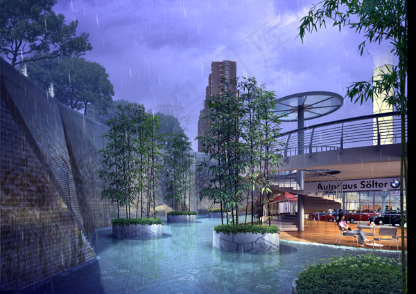 竹子与建筑物