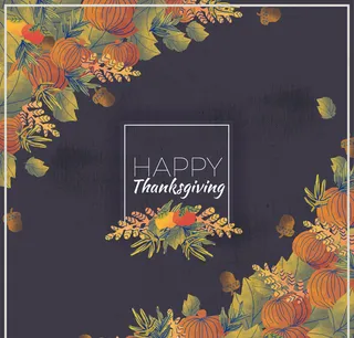 叶子感恩节贺卡
