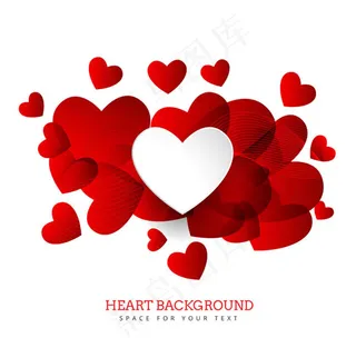 爱心背景和曲线