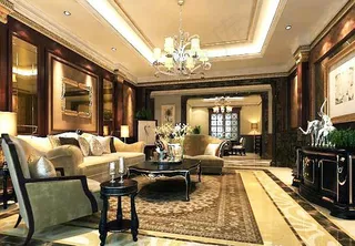 欧式别墅客厅模型