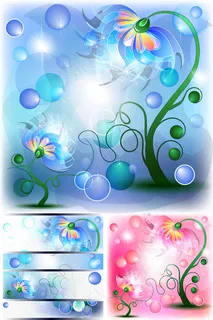 绚彩仙女花矢量 绚彩仙女花矢量