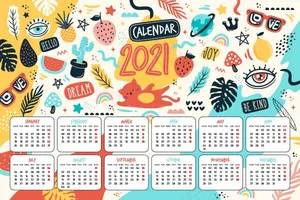 2021新年潮流日历