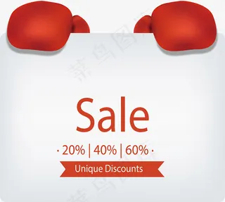 红色拳套广告牌