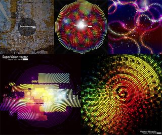 马赛克幻彩背景,背景元素