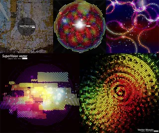 马赛克幻彩背景,背景元素