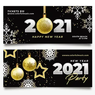 2021圣诞新年横幅