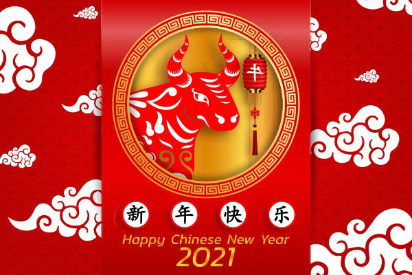 2021新年快乐矢量海报