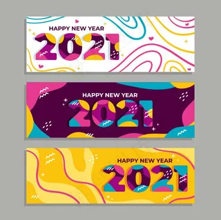 2021矢量新年横幅