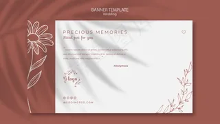 简约优雅婚礼横幅