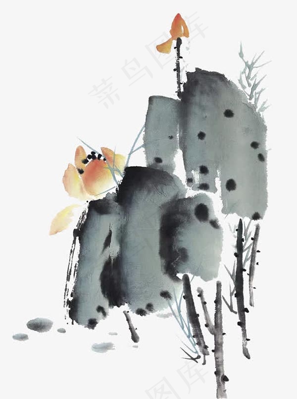 中国画荷花