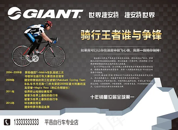 捷安特自行车广告psd模版下载