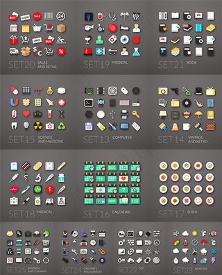 时尚个性图标,免抠元素