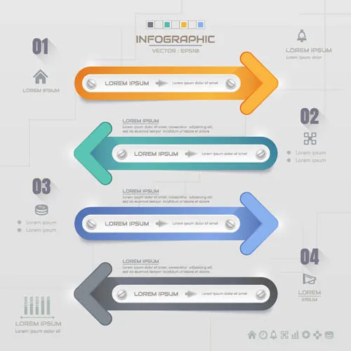 信息图表矢量eps,ai矢量模版下载