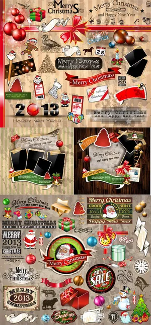 圣诞新年标签 圣诞新年标签