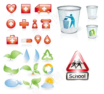 4套图标矢量,免抠元素