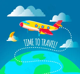 地球上空的飞机