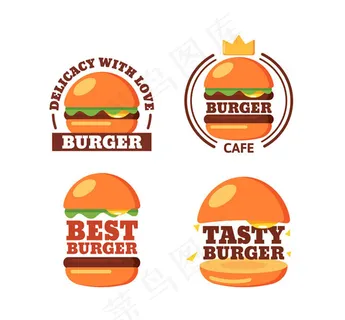 创意汉堡包店标志