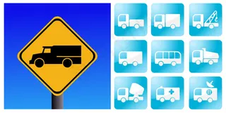 简约汽车图标,免抠元素