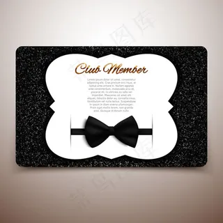 俱乐部会员卡矢量