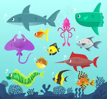 海洋动物矢量