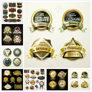 品质标签设计矢量,免抠元素