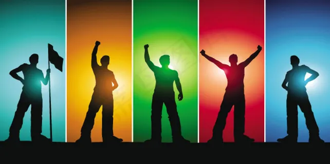 男性人物剪影 男性人物剪影