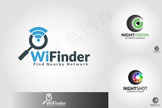 放大镜与眼睛标志