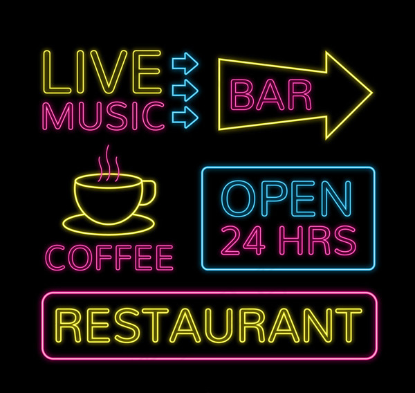 彩色霓虹灯招牌