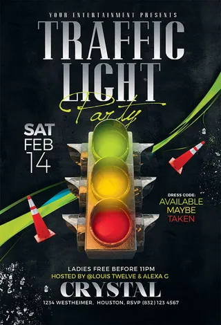 交通灯情人节派对